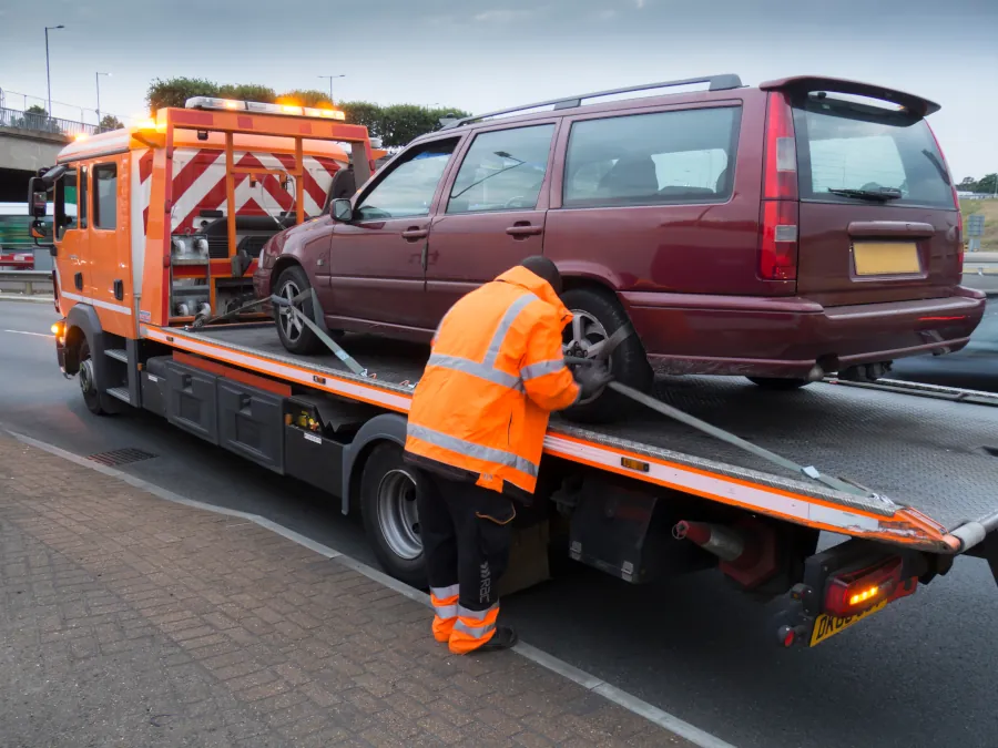 Car On Recovery Truck